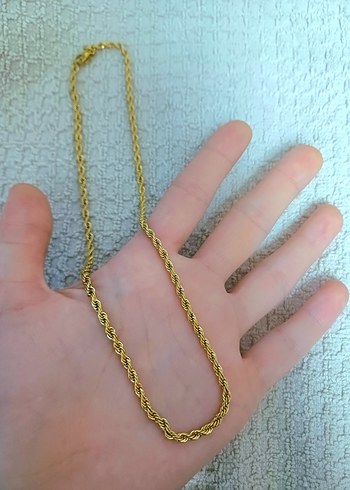 Beden Çelik Gold Renkli Bohem Zincir Kolye