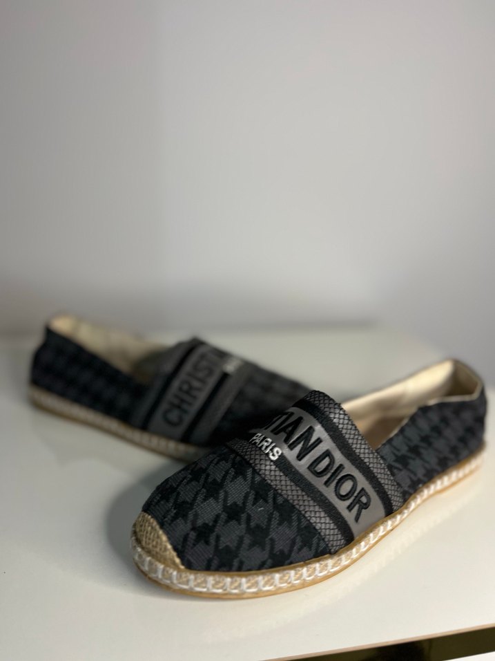 Siyah Yılan Desenli  Espadril Velcro - Görsel 3