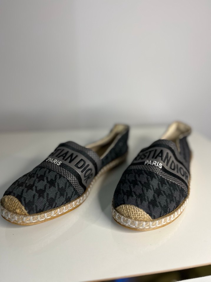 Siyah Yılan Desenli  Espadril Velcro - Görsel 2