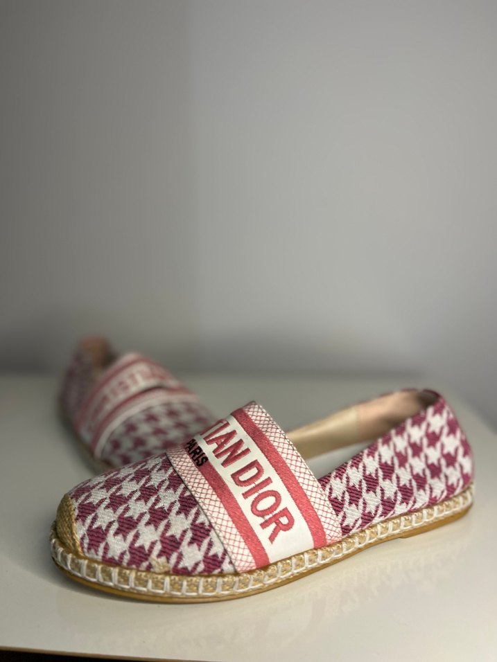 Pembe Bağlama Desenli Kadın babet Espadril - Görsel 4