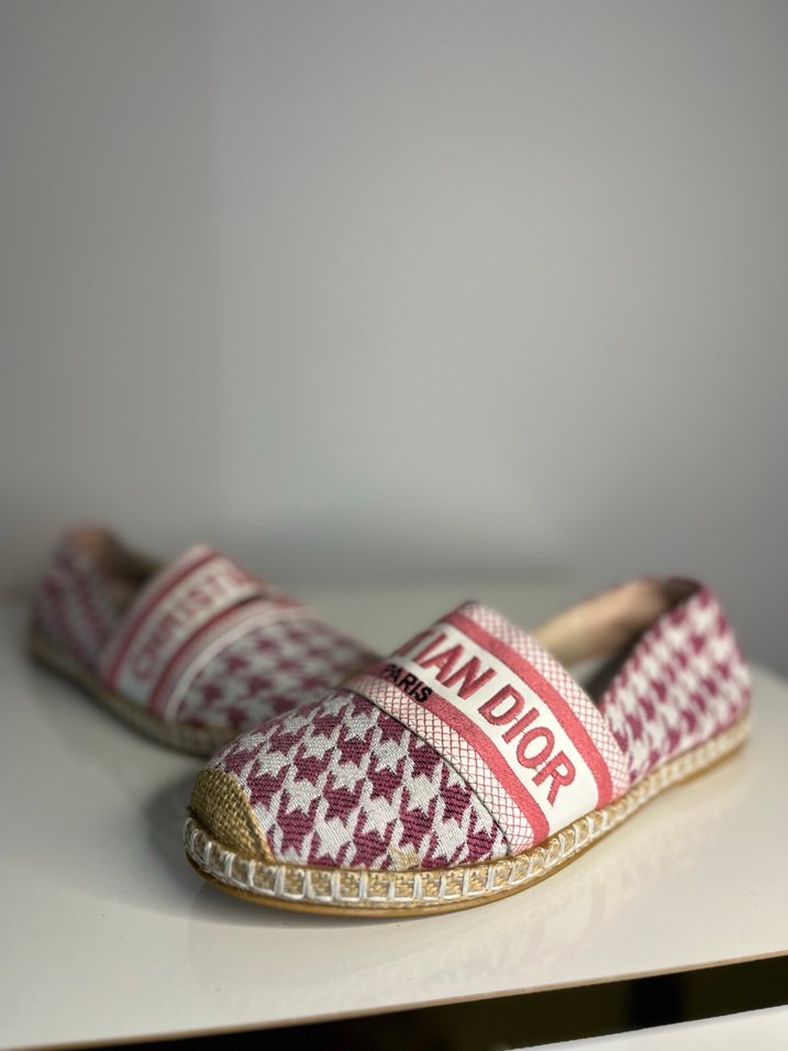 Pembe Bağlama Desenli Kadın babet Espadril - Görsel 5