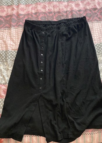 Siyah Midi Hamile Kot Etek - Görsel 5