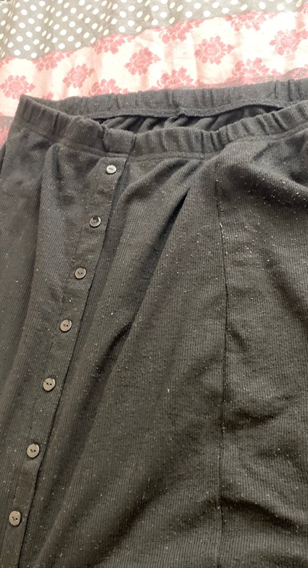 Siyah Midi Hamile Kot Etek - Görsel 4