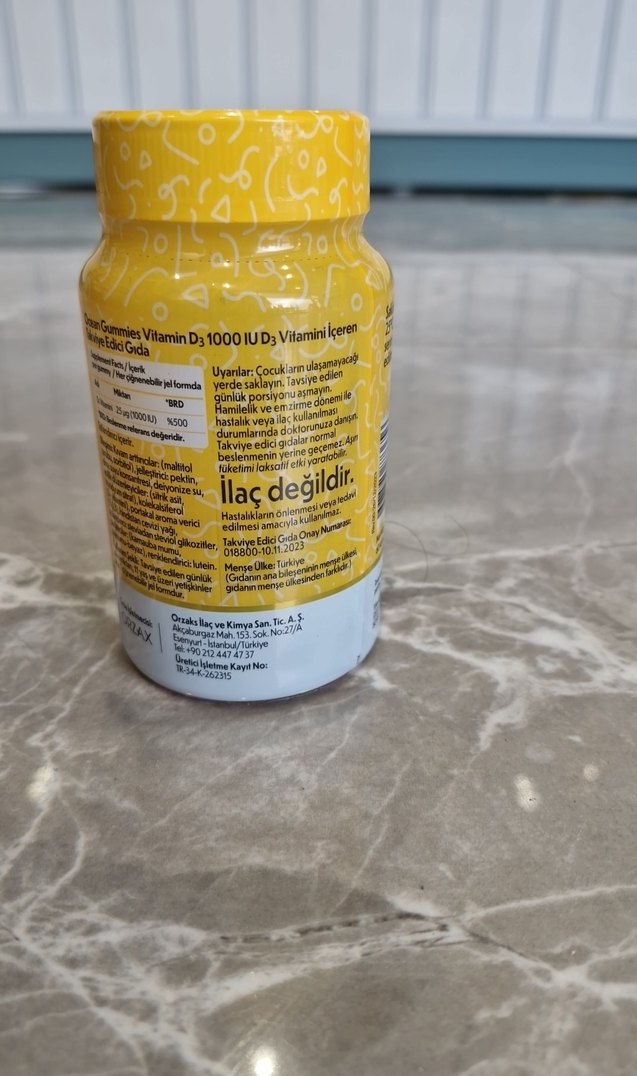 Ocean Gummies Vitamin D3 1000 IU 60 Tablet - Görsel 3