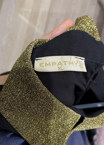 38 Beden siyah Renk Siyah Uzun Kollu Düğmeli Gotik Tunik