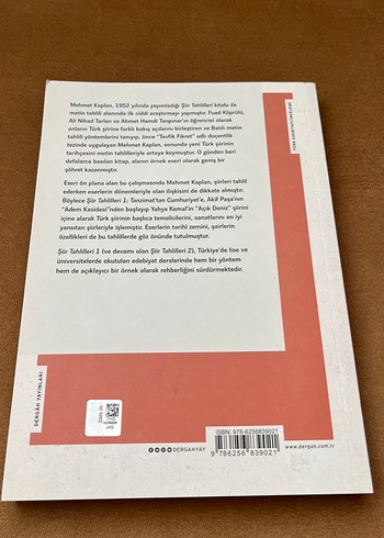 Mehmet Kaplan Şiir Tahlilleri 1 Kitap