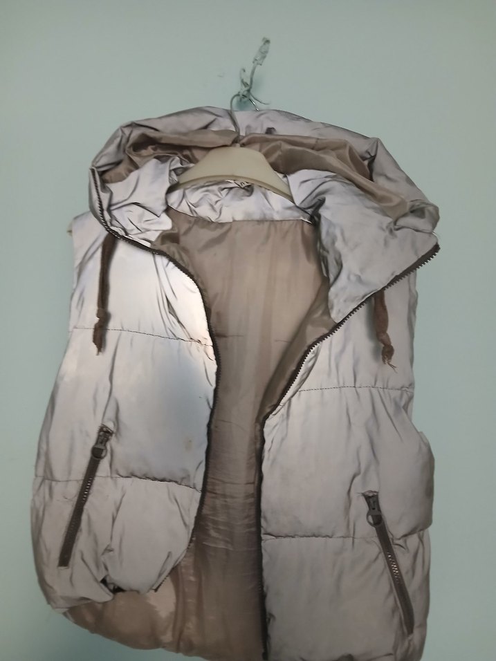 Gri Kadın Fermuarlı Midi Yelek letgo hesabımda daha uygun - Görsel 3