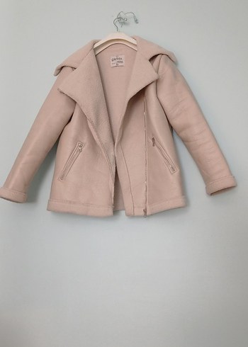 Kürklü Bej deri  Kadın Ceket - Görsel 2