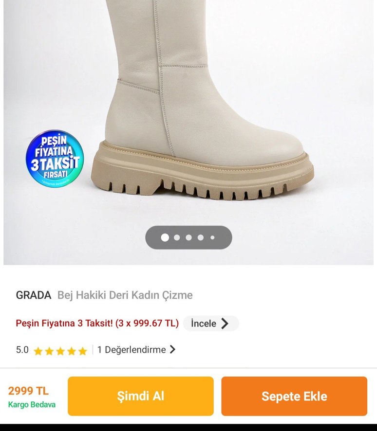 Beyaz Fermuarlı Stiletto Topuklu Diz Boyu Kadın Çizme - Görsel 3