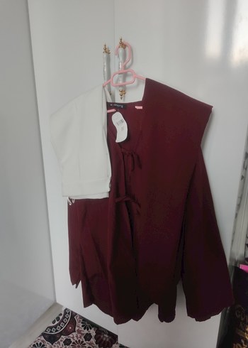 3lü kombin pantolon kimono gömlek şal