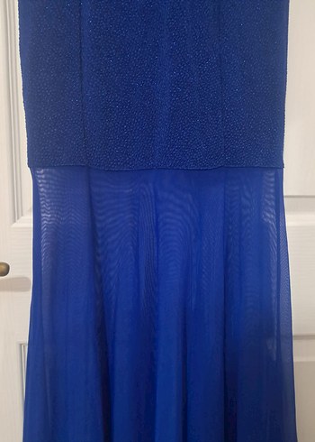 Lacivert Uzun Elbise - Görsel 3