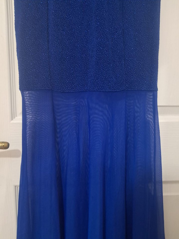 Lacivert Uzun Elbise - Görsel 3