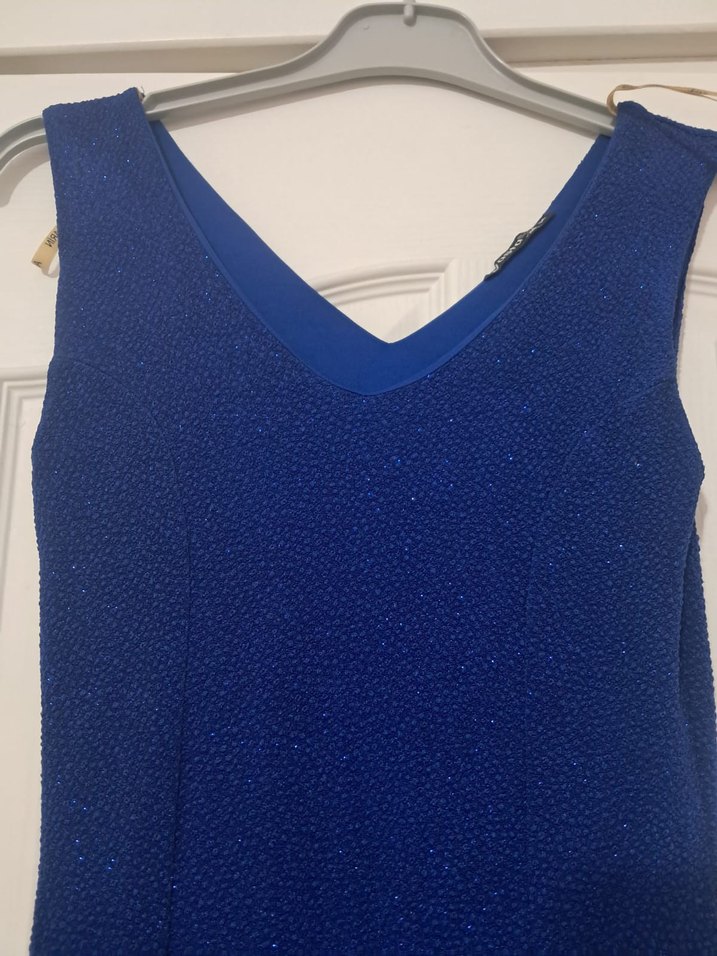 Lacivert Uzun Elbise - Görsel 2