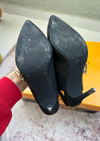 Siyah Tokalı Stiletto Topuklu Kadın Ayakkabı - Görsel 6