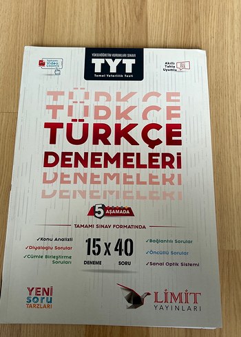 Limit Yayınları TYT Türkçe Denemeleri Kitabı