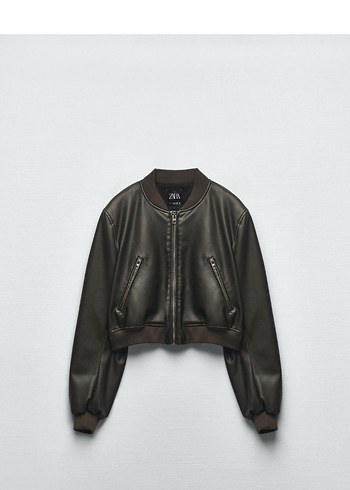 m Beden gri Renk Zara Bomber Ceket Etiketli