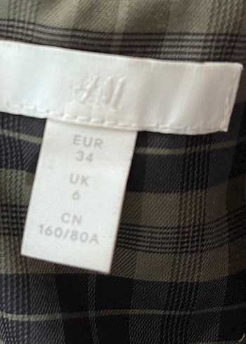H&M Kareli Midi Kadın Elbise