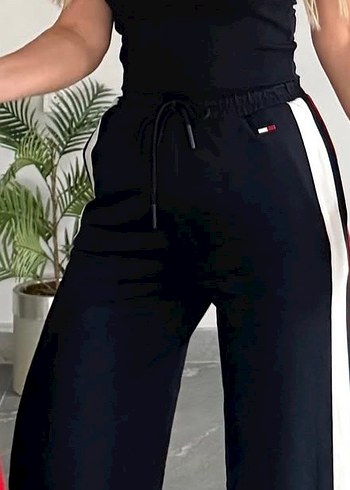 Tommy Hilfiger Kadın Siyah Tommy Palazzo Çizgili Eşofman Altı
