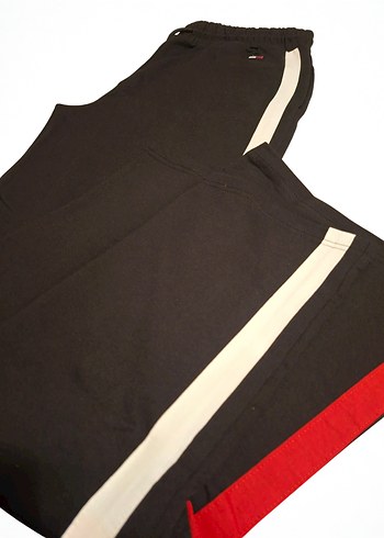 xl Beden siyah Renk Kadın Siyah Tommy Palazzo Çizgili Eşofman Altı