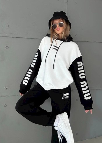 Tommy Hilfiger Miu Miu Siyah-Beyaz Kadın Eşofman Takımı