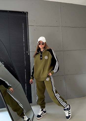 Kadın Haki Adidas Eşofman Altı