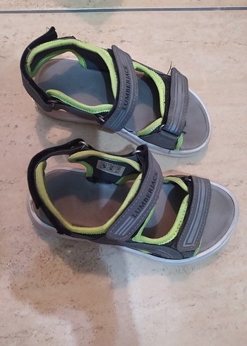 Gri Erkek Çocuk Cırt Cırtlı sandalet