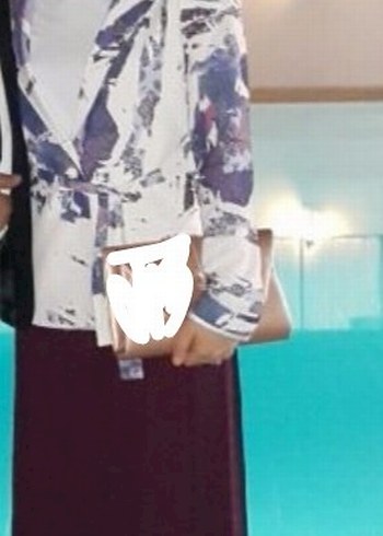 Parantez Kadın Uzun Kol Desenli Şal Yaka Blazer
