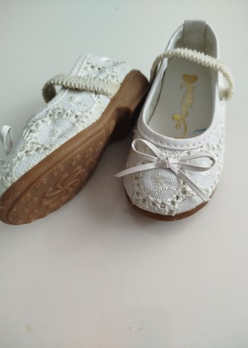 Kız Çocuk Beyaz Dantelli Babet - Görsel 3