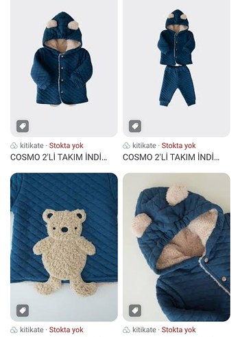 Koyu Mavi Erkek Bebek Montu 2liTakım - Görsel 4