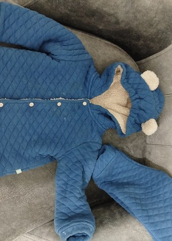 Koyu Mavi Erkek Bebek Montu 2liTakım - Görsel 6