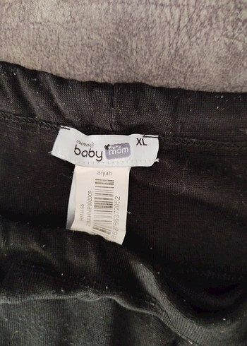 Siyah Hamile Esnek Karın Bantlı Beli Ayarlanabilir Pantolon - Görsel 3