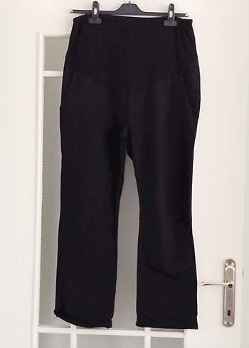 Siyah Hamile Esnek Karın Bantlı Beli Ayarlanabilir Pantolon - Görsel 6