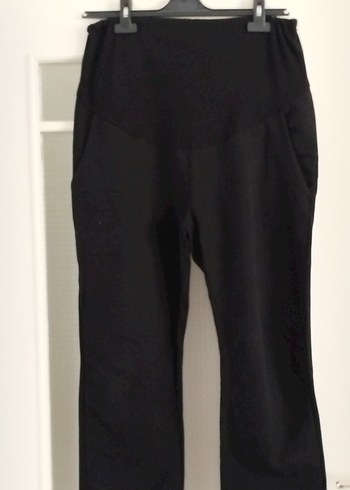 Siyah Hamile Esnek Karın Bantlı Beli Ayarlanabilir Pantolon - Görsel 4