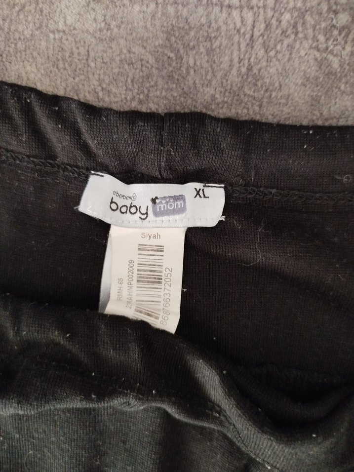 Siyah Hamile Esnek Karın Bantlı Beli Ayarlanabilir Pantolon - Görsel 3