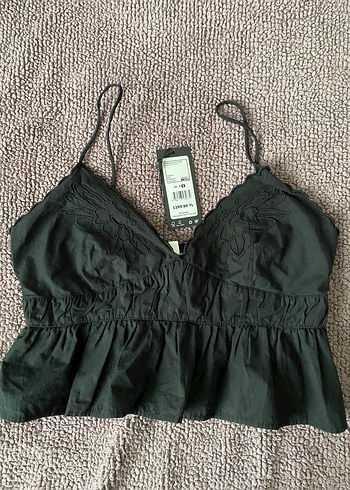 Nakışlı Siyah Bohem Kadın Bralet