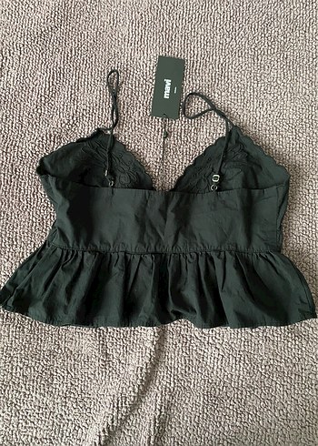 Mavi Nakışlı Siyah Bohem Kadın Bralet