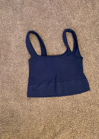 Kadın Lacivert Mini Crop Top