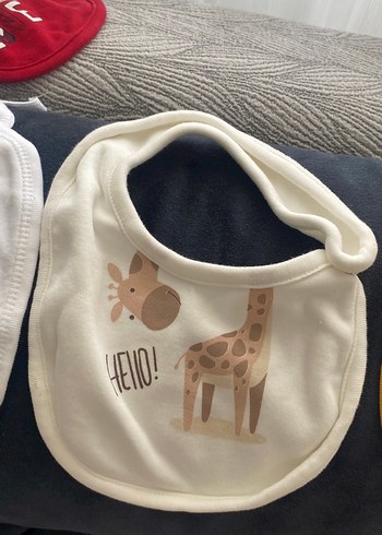 Gri Yıldız Desenli Bebek mama salya önlüğü - Görsel 5