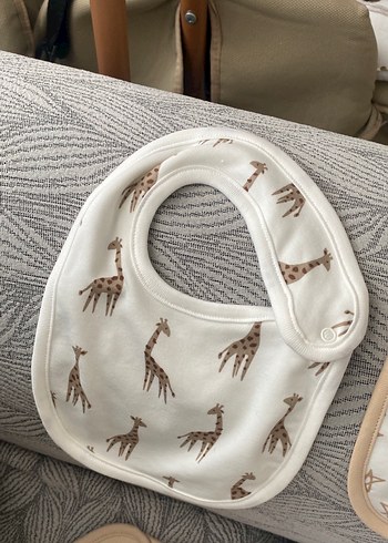 Gri Yıldız Desenli Bebek mama salya önlüğü - Görsel 12