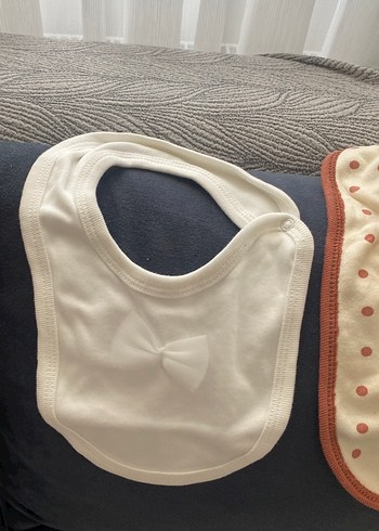 Gri Yıldız Desenli Bebek mama salya önlüğü - Görsel 7