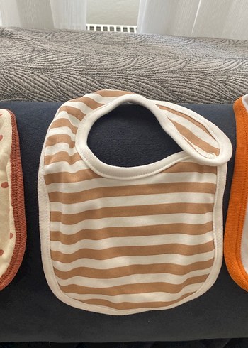 Gri Yıldız Desenli Bebek mama salya önlüğü - Görsel 9