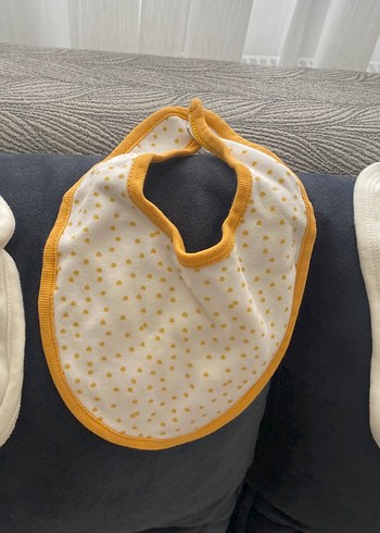 Gri Yıldız Desenli Bebek mama salya önlüğü - Görsel 6