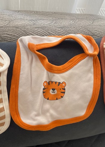 Gri Yıldız Desenli Bebek mama salya önlüğü - Görsel 10