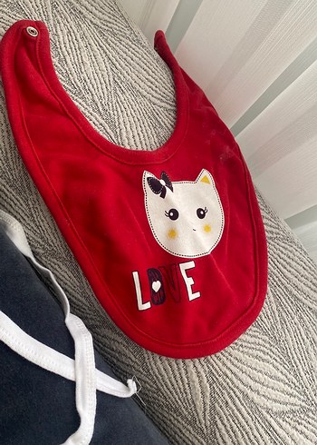 Gri Yıldız Desenli Bebek mama salya önlüğü - Görsel 4