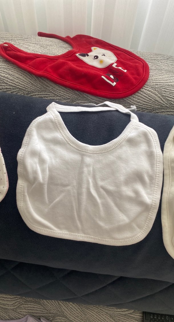 Gri Yıldız Desenli Bebek mama salya önlüğü - Görsel 3