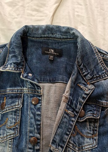 10 Yaş Beden Gri Kollu çocuk dar kesim Denim Ceket