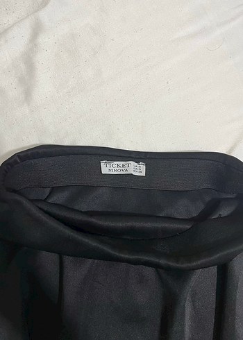 Diğer Siyah Midi Boy Pileli Etek