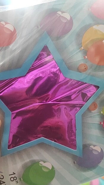 Fuşya renk yıldız balon