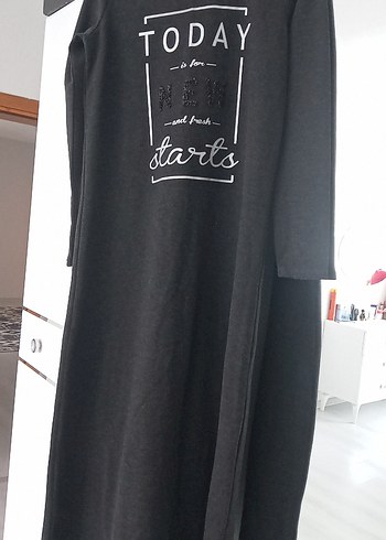 Siyah Baskılı kışlık spor elbise - Görsel 2