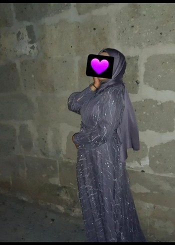 Uzun Mor Bohem Kadın Abiye Elbise - Görsel 2